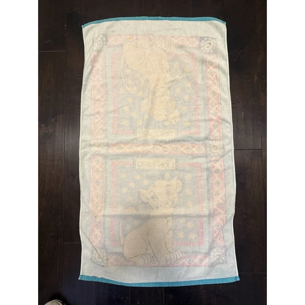 Vintage 1990's The Lion King Simba Bath Beach Towel